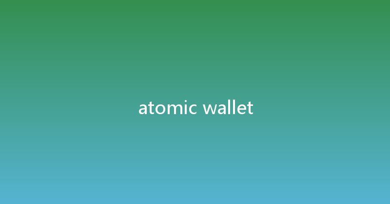 atomic wallet 
