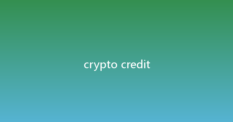 crypto credit 