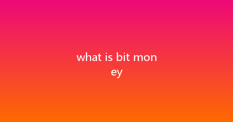 what is bit money 